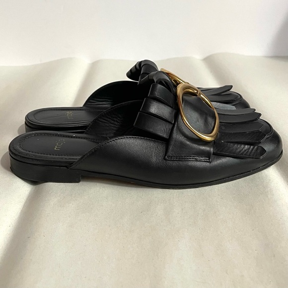 MAJE Women’s Black Leather Mules - Picture 5 of 11